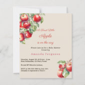 Apple rode gingham meisje Baby Shower uitnodiging (Voorkant)