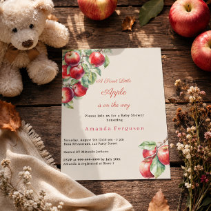 Apple rode gingham meisje Baby Shower uitnodiging