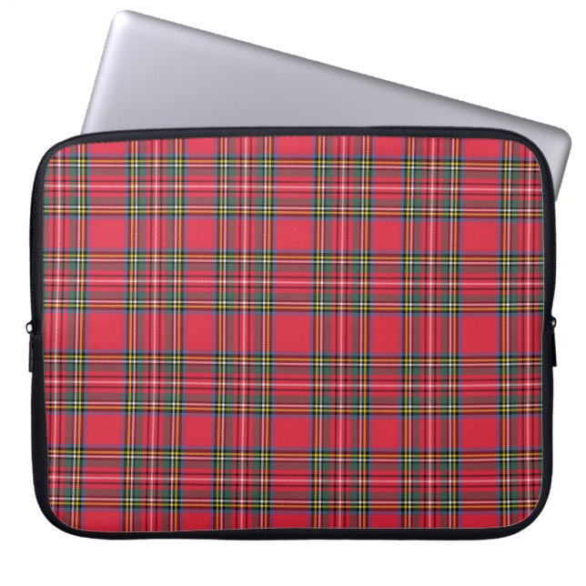 Apple Rode Plaid  Laptop Sleeve (Voorkant)