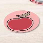 Apple Ronde Kartonnen Onderzetter (Gebogen)
