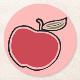 Apple Ronde Kartonnen Onderzetter