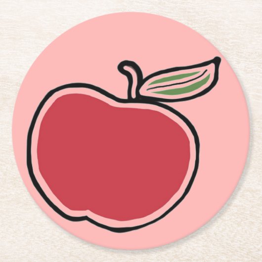 Apple Ronde Kartonnen Onderzetter (Voorkant)