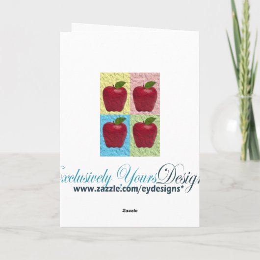 Apple Rosh Hashanah Groet Feestdagen Kaart (Achterkant)