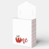 Apple roze strik plaid eerste verjaardag bedankdoosjes (Geopend)