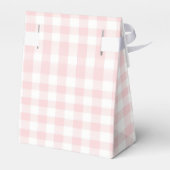 Apple roze strik plaid eerste verjaardag bedankdoosjes (Achterkant)