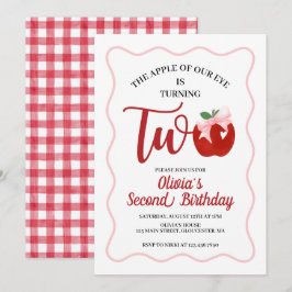 Apple Roze Strik preppy Coquette 2de verjaardag Kaart