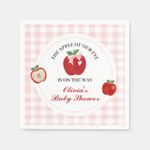 Apple Roze Strik preppy Coquette Baby Shower Servet