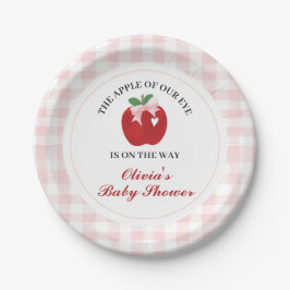 Apple Roze Strikje Coquette Baby Shower Papieren Bordje