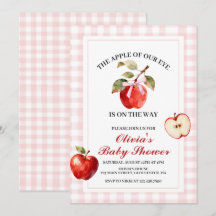 Apple Roze Strikje Preppy Coquette Baby Shower