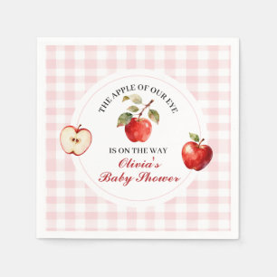 Apple Roze Strikje Preppy Coquette Baby Shower Servet