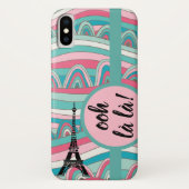 Apple/Samsung Eiffel Tower Ooh la! Monogram Case-Mate iPhone Case (Achterkant)