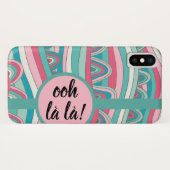 Apple/ Samsung Ooh la la! Monogram Vet Case-Mate iPhone Case (Achterkant (horizontaal))