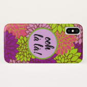 Apple/ Samsung Ooh la la! Monogram Veteraan Bloemm Case-Mate iPhone Case (Achterkant (horizontaal))