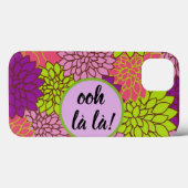 Apple/ Samsung Ooh la la! Monogram Veteraan Bloemm Case-Mate iPhone Case (Achterkant (horizontaal))
