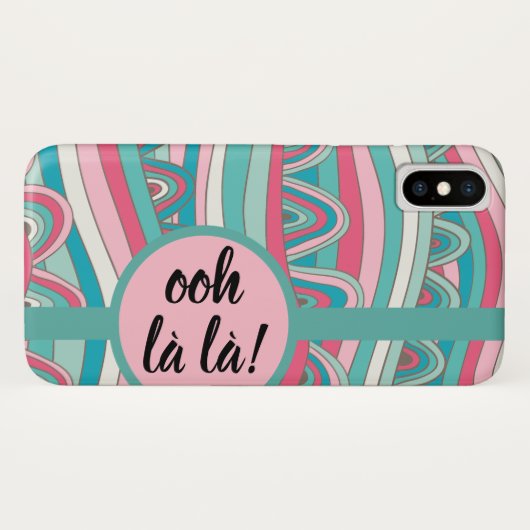 Apple/Samsung Ooh la! Monogram Vet Case-Mate iPhone Case (Achterkant (horizontaal))