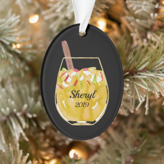 Apple Sangria Gepersonaliseerd Ornament (Boom)
