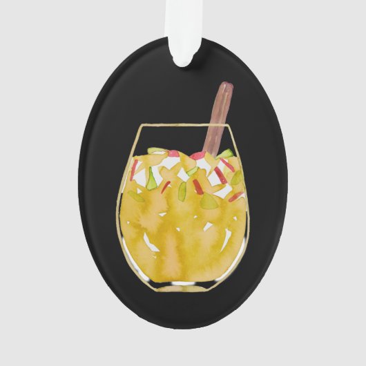 Apple Sangria Gepersonaliseerd Ornament (achterkant)