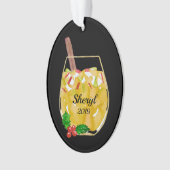 Apple Sangria Personalized Ornament (voorkant)