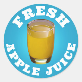 Apple sap Classic Round Sticker, vers Ronde Sticker