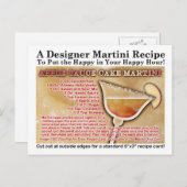 Apple Sauce Cake Martini Recept Briefkaart (Voorkant / Achterkant)