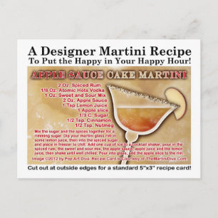 Apple Sauce Cake Martini Recept Briefkaart