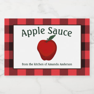 Apple Sauce Canning Phold H Food Label Voedselcontainer Etiket