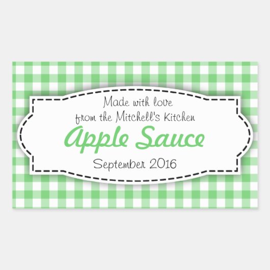 Apple Sauce conservert groene etiketten met etiket (Voorkant)