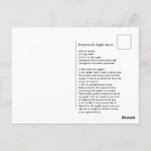 Apple Sauce Recept Briefkaart (Achterkant)