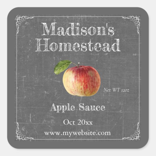 Apple Sauce | Square Sticker (Voorkant)