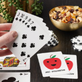 Apple Schattigee rode kawaii personaliseren Pokerkaarten (Insitu)