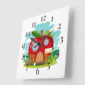 Apple School House Vierkante Klok (Hoek)