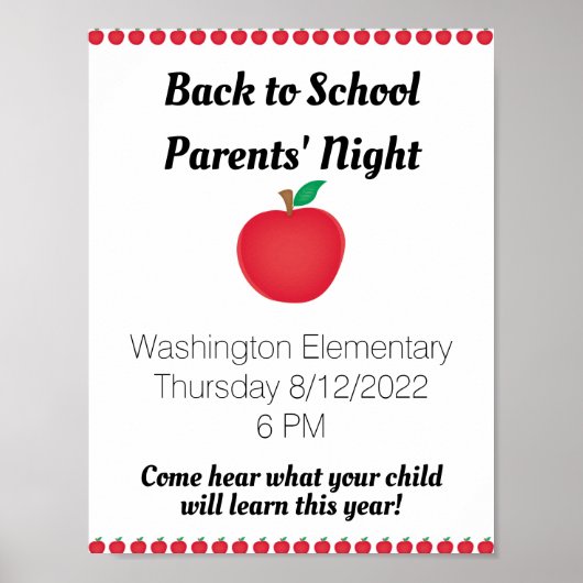 Apple School Poster (Voorkant)