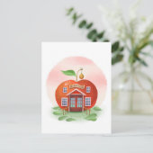 Apple Schoolhouse Briefkaart (Staand voorkant)