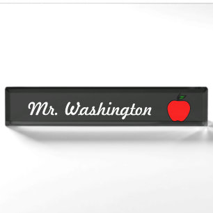 Apple Schrijfbord Bureaublad Naambordje Cadeau