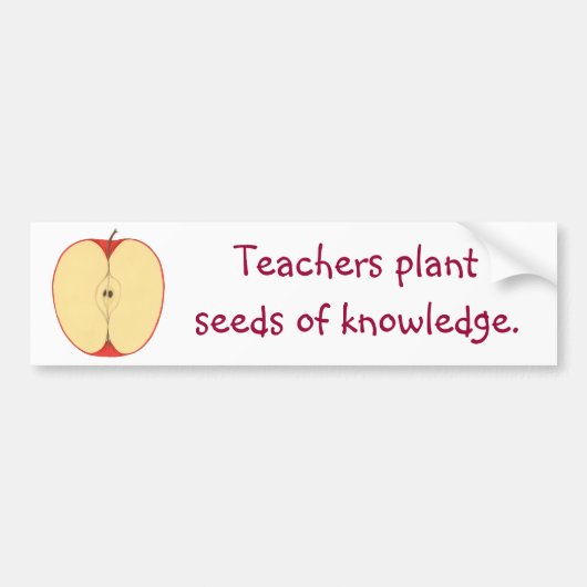 Apple Seeds of Knowledge Bumperstickers (Voorkant)