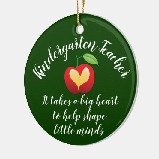 Apple Shape Little Minds Personalized Teacher Keramisch Ornament (Links)
