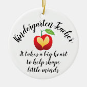 Apple Shape Little Minds Personalized Teacher Keramisch Ornament (Voorkant)
