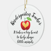 Apple Shape Little Minds Personalized Teacher Keramisch Ornament (Links)