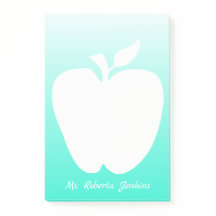 Apple Silhouette Teacher's Note Pad