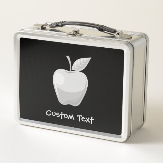 Apple Silver Metal Lunch Box (Voorkant)