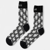 Apple Silver Pattern Socks Sokken (Links)