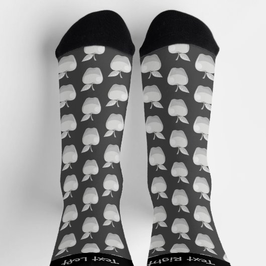 Apple Silver Pattern Socks Sokken (Top)