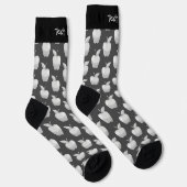 Apple Silver Pattern Socks Sokken (Rechts)