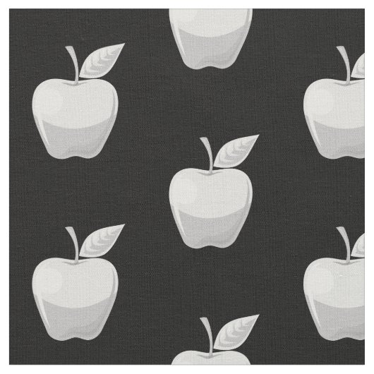 Apple Silver Pattern Stof (Close Up)