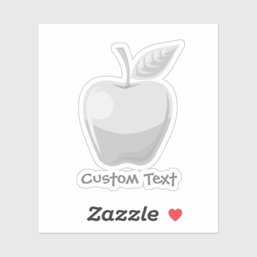 Apple Silver Sticker (Vel)