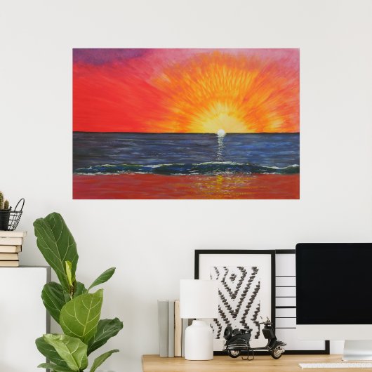 Apple skin sunset poster (Thuiskantoor)