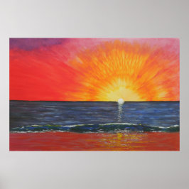 Apple skin sunset poster