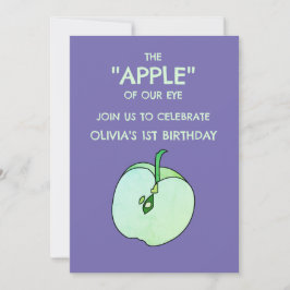 Apple Slice Fruit Kids Verjaardag uitnodiging