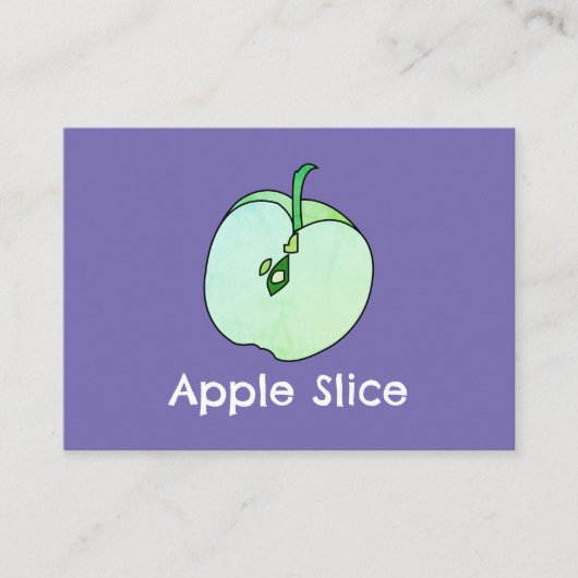 Apple Slice Fruit School Leraar Visitekaartje (Voorkant)
