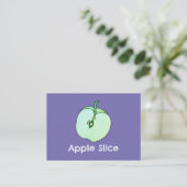 Apple Slice Fruit School Leraar Visitekaartje (Staand voorkant)